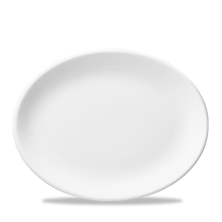 White  Oval Plate 14.25"